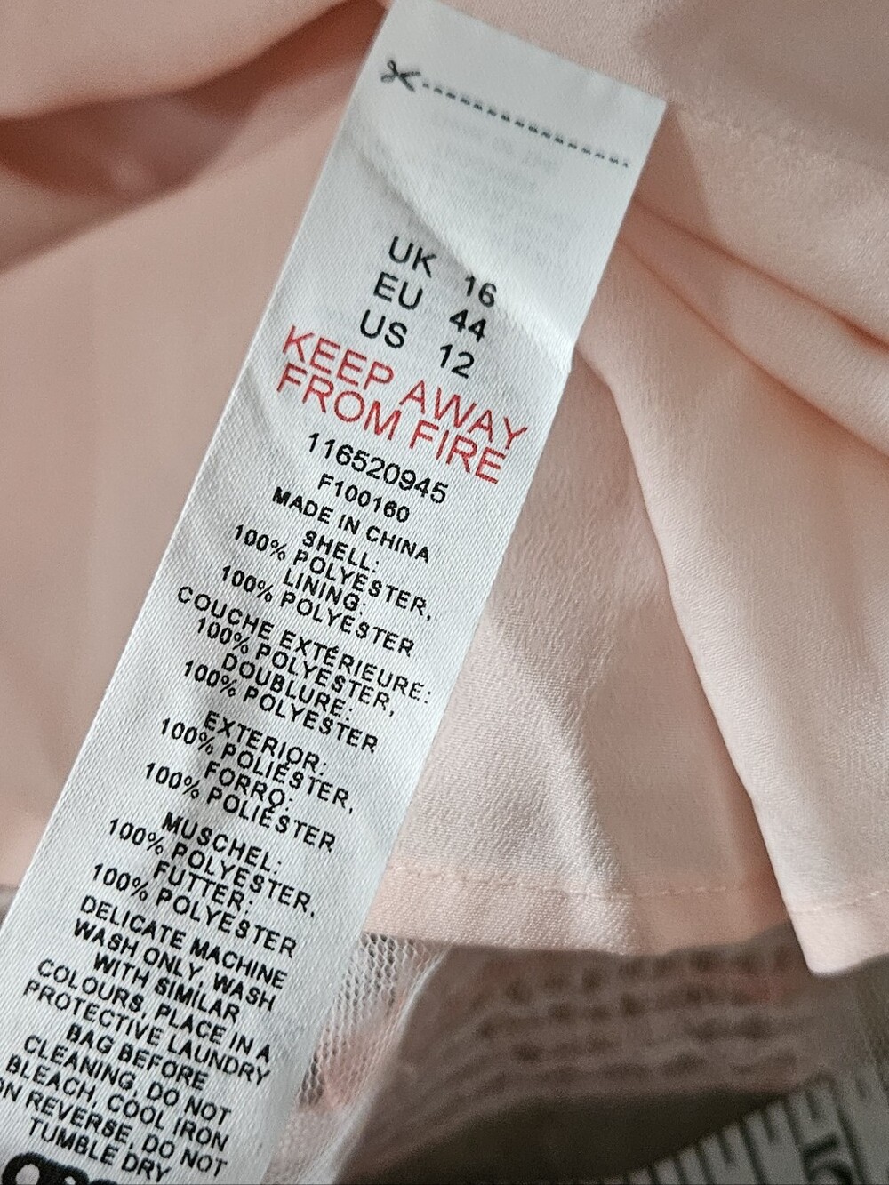 Asos Pink Feather-Texture V-Neck Mini Dress - Picture 5 of 8